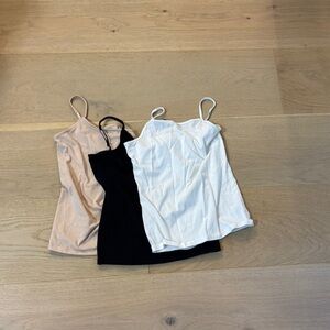 Cat & Jack Pink and Black Sleeveless Fitted Camisoles